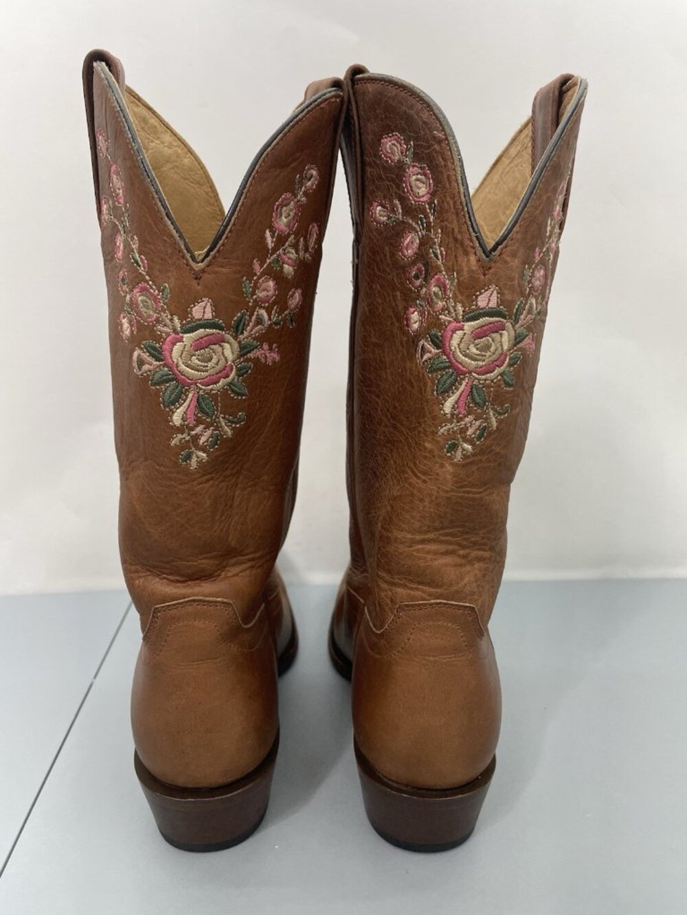 Shyanne Maisie Cowgirl Boots Floral Embroidered Western Snip Toe Leather Women 9 - Picture 9 of 16